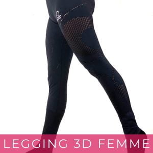Legging noir 3D pour femme