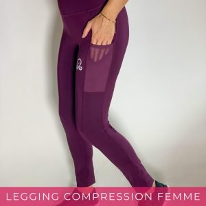 Legging compression violet pour femmes