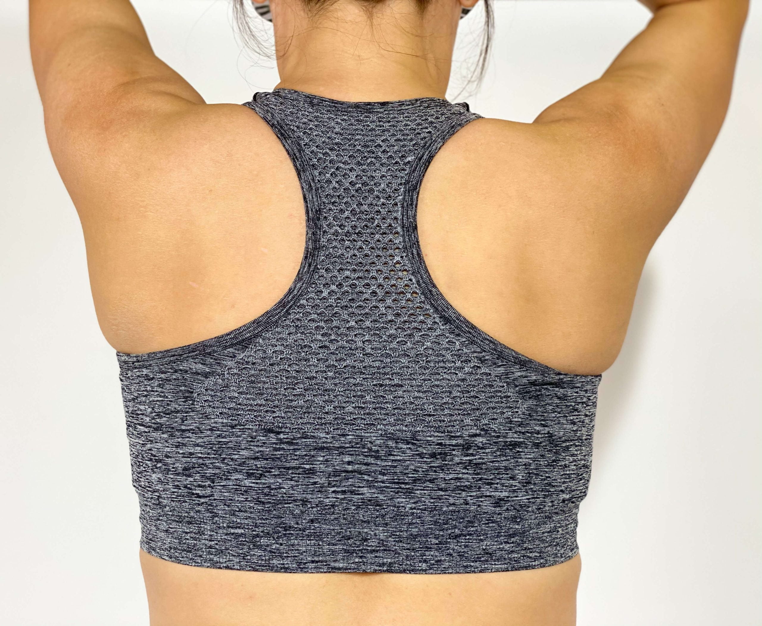 Haut dos de sport gris