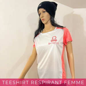 Mannequin avec t-shirt respirant pour femme.