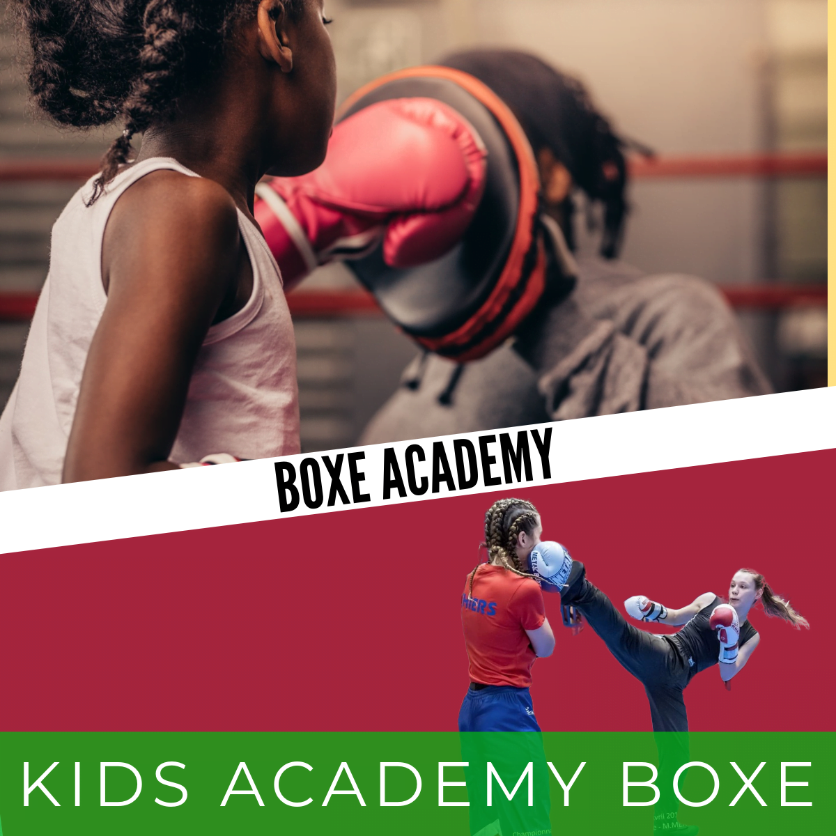Enfants apprennent la boxe à Boxe Academy.