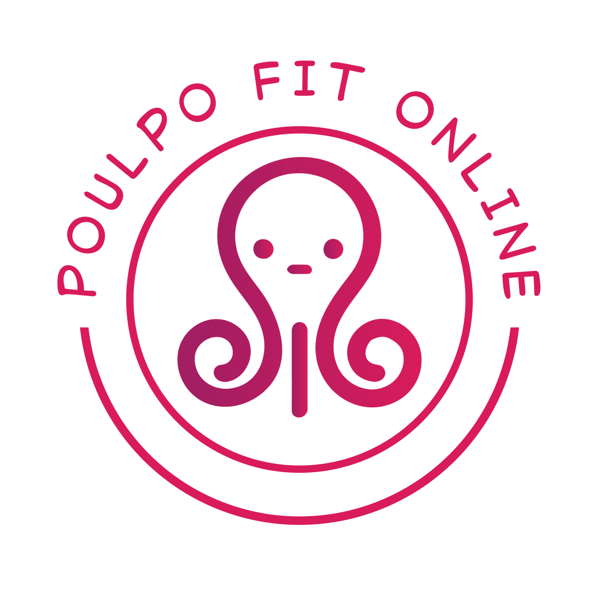 Logo poulpe rose, texte "Poulpo Fit Online"
